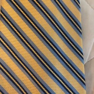 Brooks Brothers yellow and blue diagonal stripe